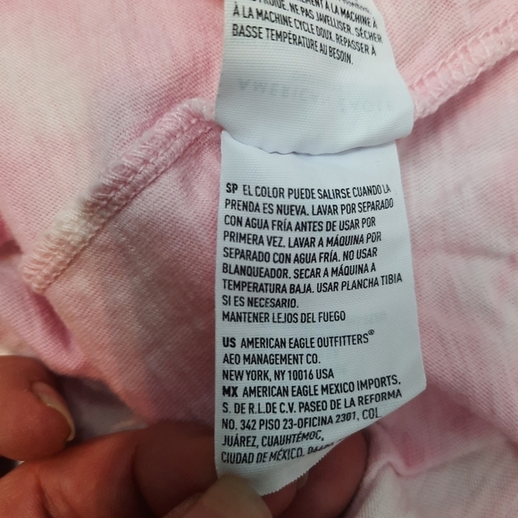 American Eagle Pink Floyd Tie Dye Crop Tee Shirt 1987 World Tour Size XS Women's - Picture 7 of 7